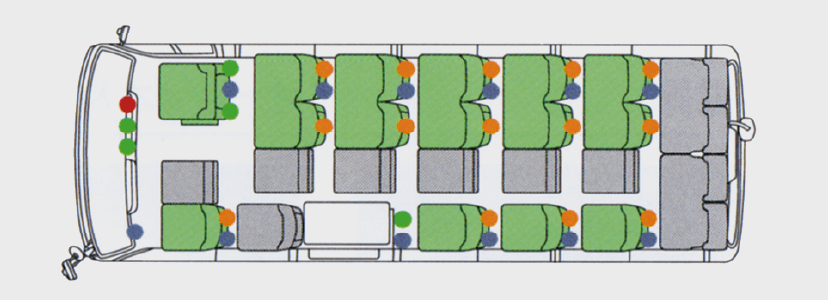 標準ボディ 座席図(25客席)